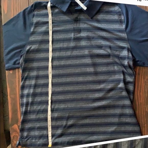 Navy Blue Under Armour Threadborne Mens Polo Shirt - Picture 4 of 7